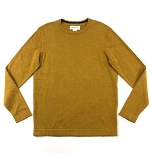 Fredrik Anderson Copenhagen gold cotton crew neck mens pullover sweater Small